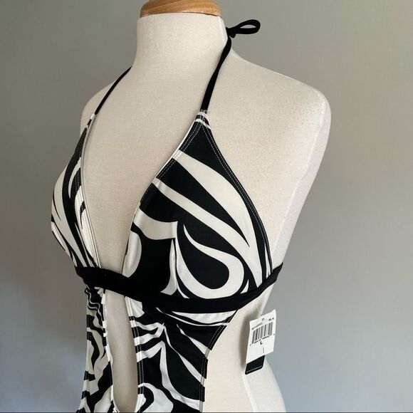 NWT Y2K Zebra Swirl Sexy Rampage One Piece Bikini - Picture 8 of 9